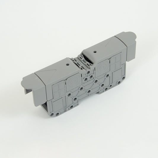 ONKA 95mm2 M8 Bornier pour rail à vis Bornier pour rail DIN avec couvercle de protection, gris, 1030059