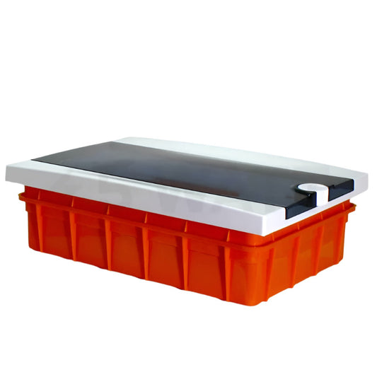 ARS Modular Panel 12 MOD (12 fuses), recessed plastic cabinet, transparent door IP40, 341219