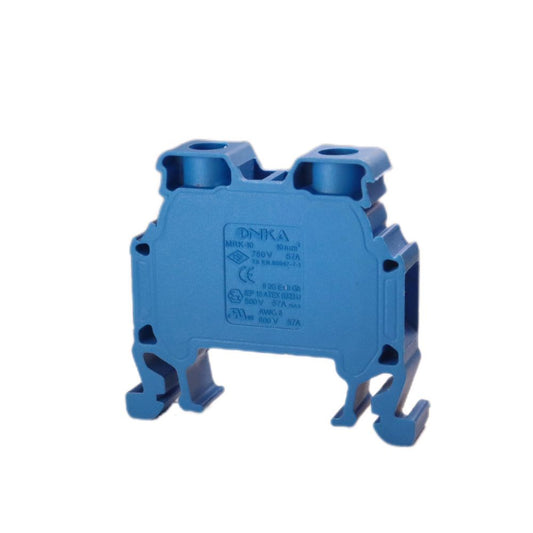 ONKA 10mm2 Connection terminal for screw rail Terminal for DIN rail 2-wire blue, 1010045