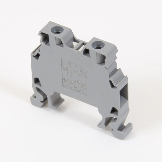 ONKA 4mm2 Bornier de connexion pour rail à vis Bornier pour rail DIN 2-fils gris, 1010022