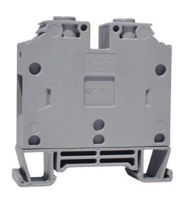 ONKA 35mm2 Bornier de connexion pour rail à vis Bornier pour rail DIN 2-fils gris, 1010082