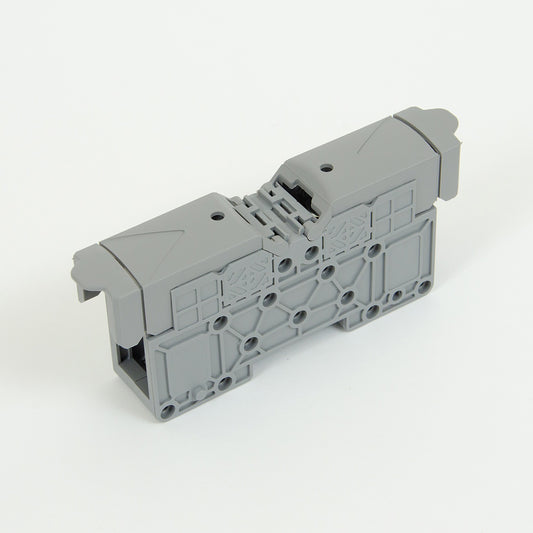ONKA 50mm2 M8 Bornier pour rail à vis Bornier pour rail DIN avec couvercle de protection, gris, 1030031