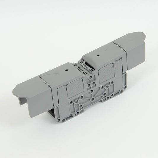 ONKA 150mm2 M12 Bornier de raccordement pour rail à vis Bornier pour rail DIN avec couvercle de protection, gris, 1030088