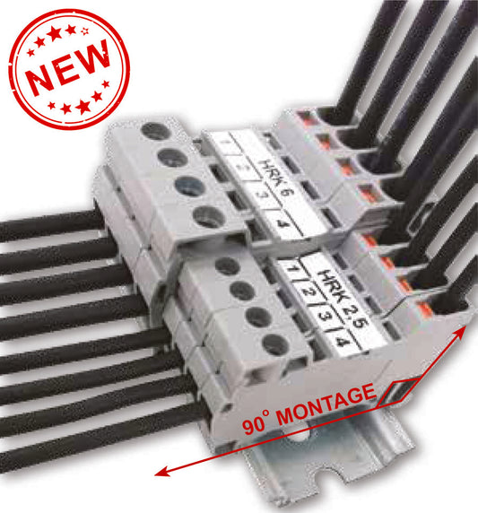 ONKA 2.5mm2 Hybrid Screw / Spring Rail Terminal Block DIN Rail Terminal Block 2-wire grey, 1040002