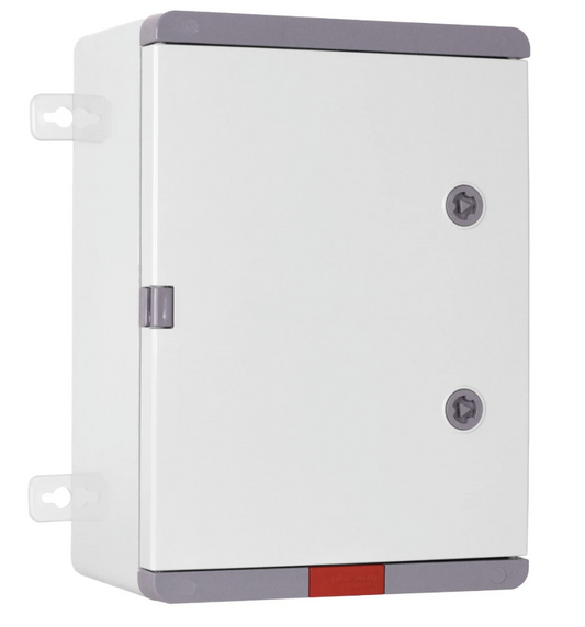 Boîte en plastique IP 67, avec porte grise, 350x250x150 mm