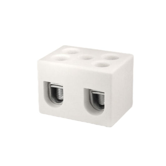 ONKA 25mm2 2-voies connexion stéatite / porcelaine / céramique, raccord 2-voies blanc