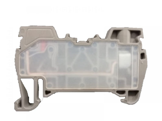 ONKA 6mm2 Hybrid Screw/Spring Rail Connector Terminal Block DIN Rail Terminal Block 2-wire grey, 1040012