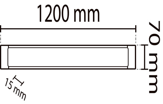 2pcs - 120 cm panneau LED 40W IP20 Blanc froid / 6500K luminaire 3600Lm YL98-1200