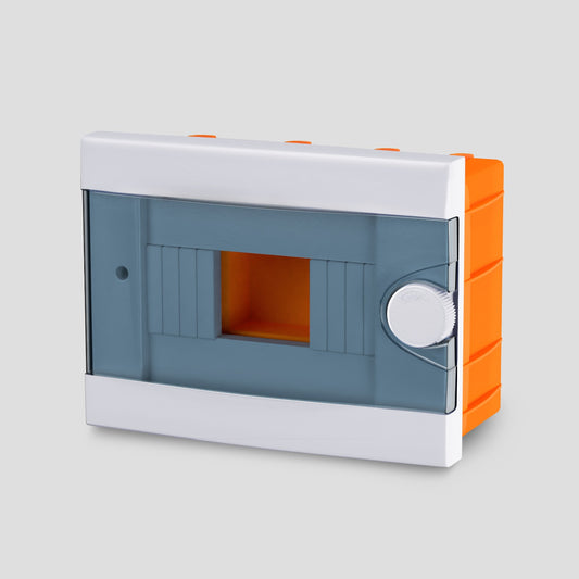 ARS Modular Panel 2-6 MOD (2-6 fuses), recessed plastic cabinet, transparent door IP40, 341213