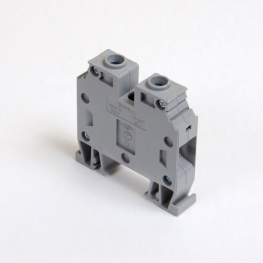 ONKA 16mm2 Bornier de connexion pour rail à vis Bornier pour rail DIN 2-fils gris, 1010052