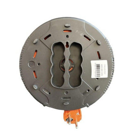 Cassette compacte rouleau câble d'extension, 5m câble avec 4 prises IP20 + USB + fusible thermique + fusible enfant, 3x1mm2, SCHUKO type mise à la terre , PHE-05310-F-USB