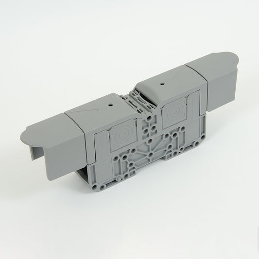 ONKA 120mm2 M10 Bornier de raccordement pour rail à vis Bornier pour rail DIN avec couvercle de protection, gris, 1030073