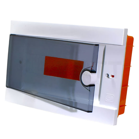ARS Modular Panel 16 MOD (16 fuses), recessed plastic cabinet, transparent door IP40, 346125