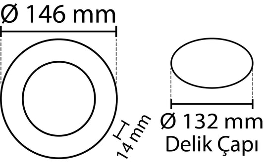 2 pieces - white SLIM LED panel 9W / 810 Lm circular recessed round (power supply included) 4000K YL10-0907