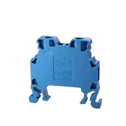 ONKA 4mm2 Bornier de connexion pour rail à vis Bornier pour rail DIN 2-fils bleu, 1010025