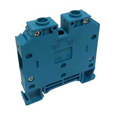 ONKA 35mm2 Bornier de connexion pour rail à vis Bornier pour rail DIN 2-fils bleu, 1010085