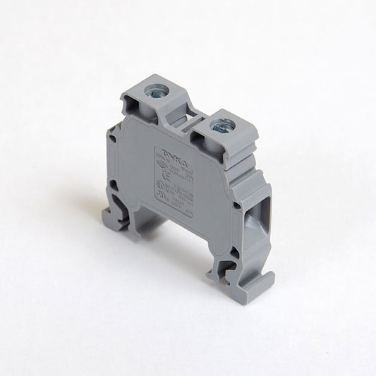 ONKA 10mm2 Bornier de connexion pour rail à vis Bornier pour rail DIN 2-fils gris, 1010042