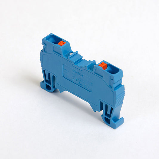ONKA 4mm2 spring rail connector terminal block DIN rail terminal 2-wire blue, 1020027