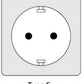4x prise en caoutchouc "caoutchouc" orange avec couvercle hermétique IP44, 250V, 16A, SCHUKO 2P+Z, 4KMP-F-O, Bylion