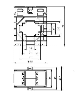 ONKA Current Transformer - CURRENT TRANSFORMER 400/5A, 40MM, CLASS 0.5S, 2.5VA (TK404005303 / 80011766)