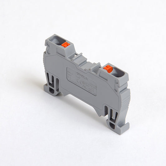 ONKA 4mm2 spring rail connector terminal strip DIN rail terminal strip 2-wire grey, 1020024