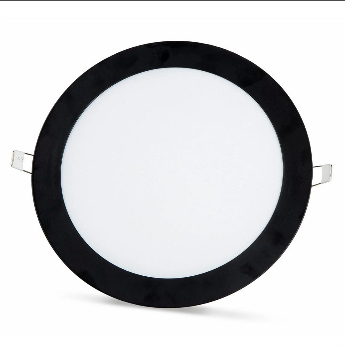 2 pces - SLIM panneau LED noir cadre blanc froid /6500K 18W / 1620Lm rond encastré rond (alimentation incluse) 6500K YL10-1800-S