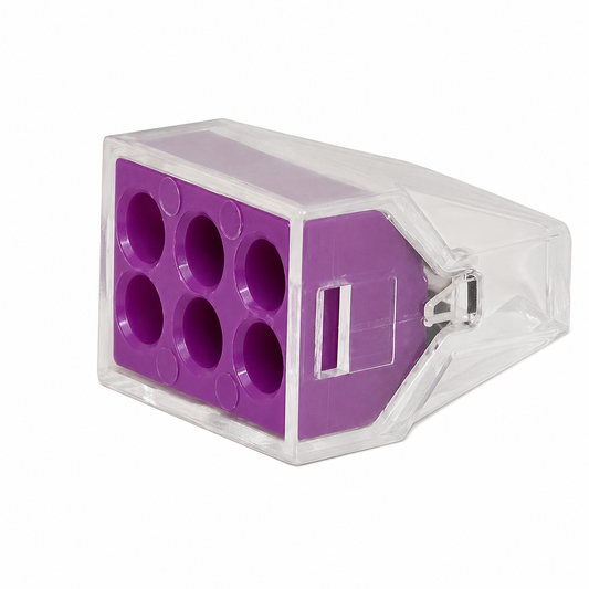 Connecteur transparent Push-in 6x2,5 mm²