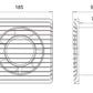 ARS - ventilateur axial mural blanc pour salle de bains / WC avec grille silencieuse 120mm, 180 m3/h, 340042
