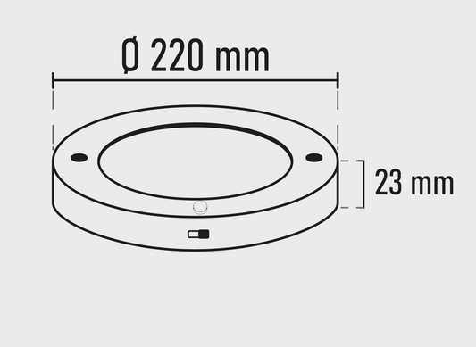 Slim LED 20W Plafonnier Slim avec détecteur de mouvement PIR circulaire blanc froid / 6500K YL14-1810