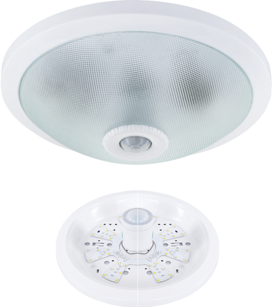 LED Plafoniera 18W avec capteur de mouvement PIR Luminaire rond avec capteur IR