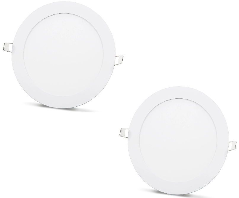 2 pcs SLIM panneau LED blanc froid /6500K 15W / 1350Lm rond encastré rond (alimentation incluse) 6500K YL10-1500