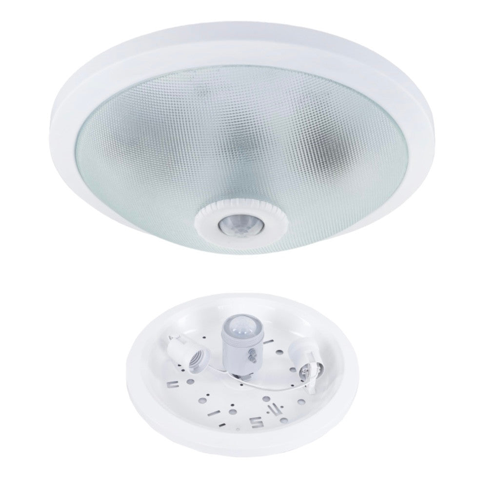 Plafoniera with PIR motion sensor / Luminaire avec capteur IR (2xe27)