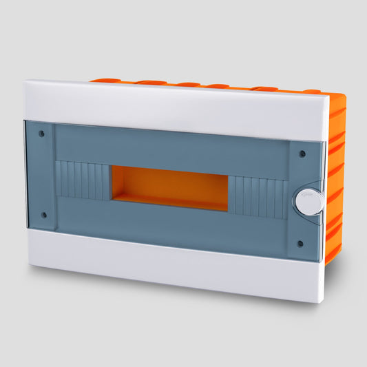 ARS Modular Panel 16 MOD (16 fuses), recessed plastic cabinet, transparent door IP40, 346125