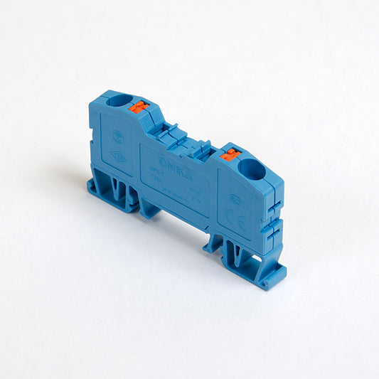 ONKA 6mm2 spring rail connector terminal block DIN rail terminal 2-wire blue, 1020037