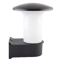 Lampe champignon murale d'extérieur, E27 25cm plastique noir