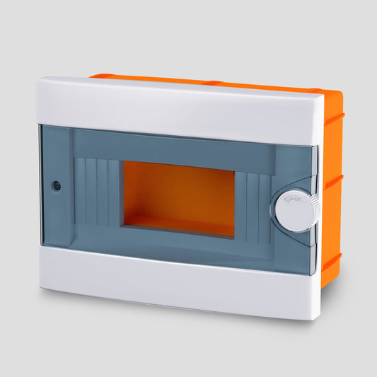 ARS Modular panel 9 MOD (9 fuses), recessed plastic cabinet, transparent door IP40, 341215