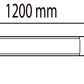 2pcs - 120 cm LED panel 40W IP20 Cool white / 6500K luminaire 3600Lm YL98-1200