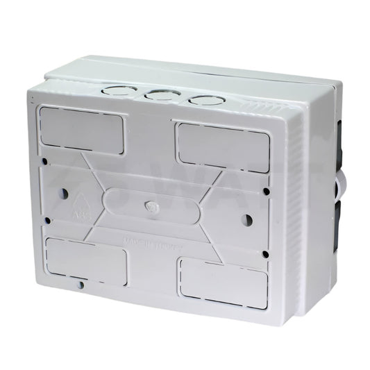 ARS Modular panel 2-6 MOD (6 fuses), surface-mounted distribution cabinet, plastic, transparent door IP40, 341212