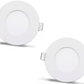 2pcs - panneau LED rond 3W / 270Lm blanc chaud circulaire encastré (alimentation incluse) 3200K YL10-0301