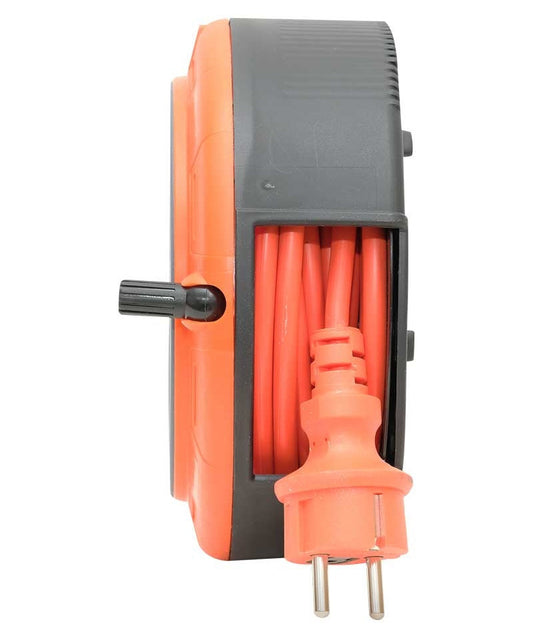 Câble d'extension pour rouleau de cassette compacte, 5m de câble avec 4 prises IP20 + fusible thermique + fusible enfant, 3x1mm2, type français (broche), PHE-05310-E