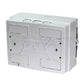 ARS Modular panel 16 MOD (16 fuses), surface-mounted distribution cabinet, plastic, transparent door IP40, 346124
