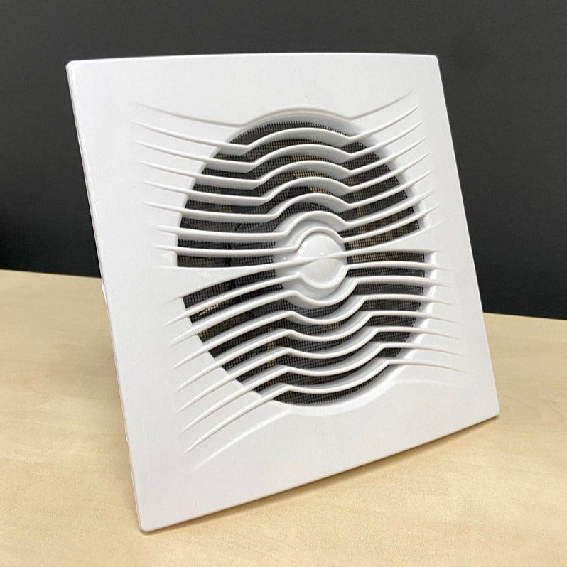 ARS - ventilateur axial mural blanc pour salle de bains / WC avec grille silencieuse 120mm, 180 m3/h, 340042