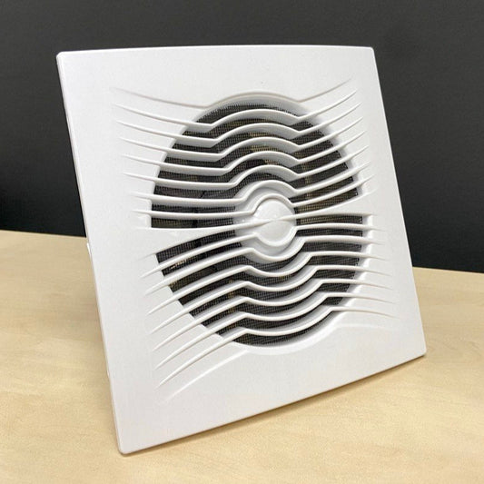 ARS - white wall-mounted axial fan for bathroom / WC with silent grille 120mm, 180 m3/h, 340042