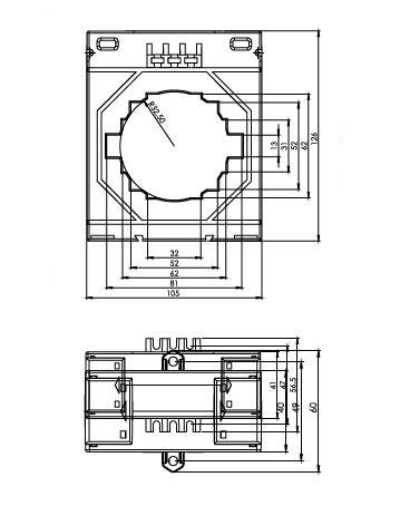ONKA Current Transformer - CURRENT TRANSFORMER 1000/5A, 80MM, CLASS 0.5S, 15VA (80011769 / TK8010005309)