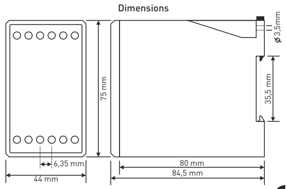 Relais de surintensité numérique avec affichage LED 3×3 chiffres TRM-100