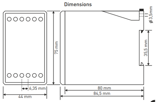 Relais de surintensité numérique avec affichage LED 3×3 chiffres TRM-100