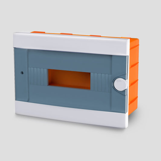 ARS Modular Panel 12 MOD (12 fuses), recessed plastic cabinet, transparent door IP40, 341219