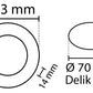 2pcs - panneau LED rond 3W / 270Lm blanc chaud circulaire encastré (alimentation incluse) 3200K YL10-0301