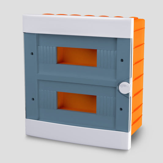 ARS Modular panel 24 MOD (24 fuses), recessed plastic cabinet, transparent door IP40, 341208