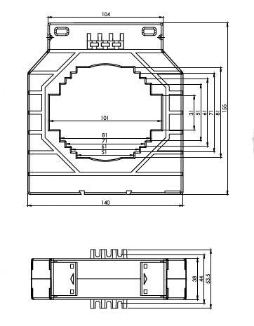 ONKA Current Transformer - CURRENT TRANSFORMER 4000/5A, 100MM, CLASS 0.5S, 30VA (TK10040005312 / 80011777)
